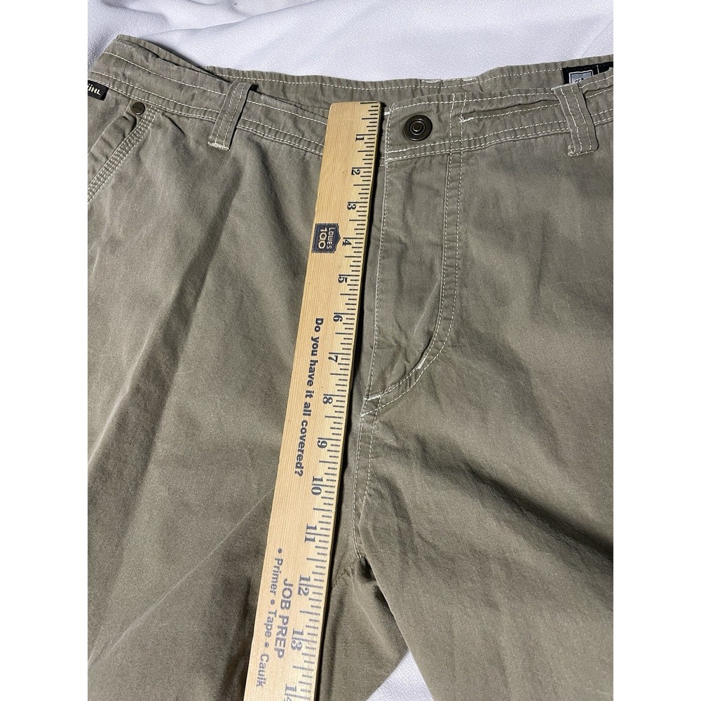 Kuhl Born in the Mountains Khaki Shorts Gray Men's Side Zip Pockets Size 36 EUC - Picture 5 of 12